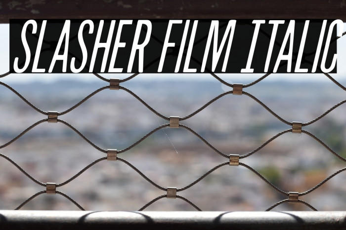 Slasher Film Italic Example 1