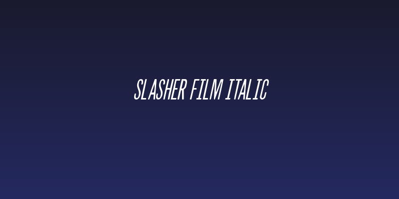 Slasher Film Italic Social Header