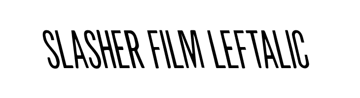 Slasher Film Leftalic  नि: शुल्क फ़ॉन्ट्स डाउनलोड