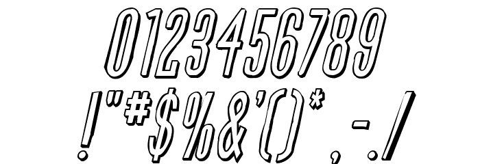 Slasher Film Rough 3D Italic Font OTHER CHARS