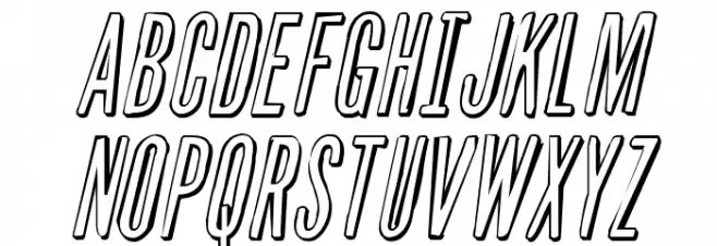 Slasher Film Rough 3D Italic Шрифта ВЕРХНИЙ