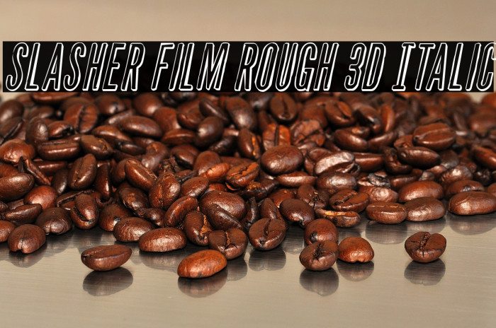 Slasher Film Rough 3D Italic Example 2