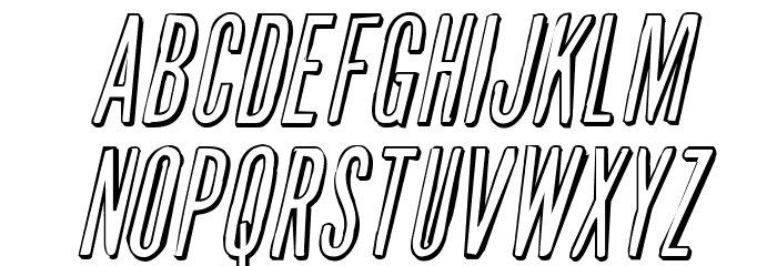 Slasher Film Rough 3D Italic Font LOWERCASE