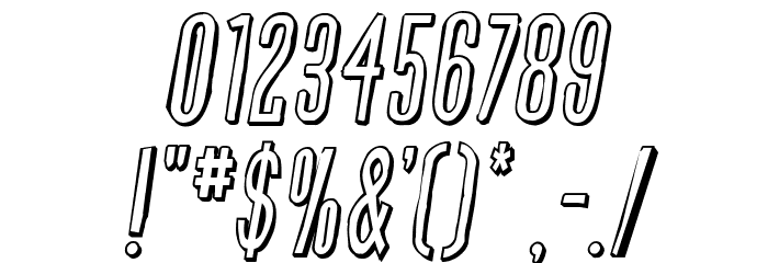 Slasher Film Rough 3D SemItal Font OTHER CHARS