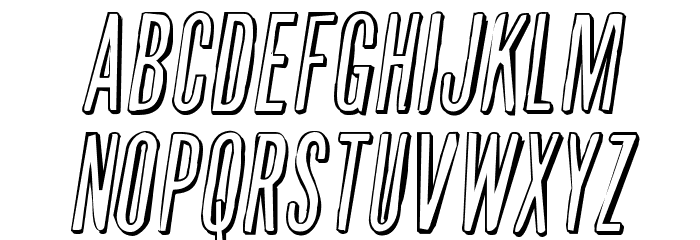 Slasher Film Rough 3D SemItal Font LOWERCASE