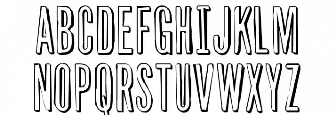 Slasher Film Rough 3D Шрифта ВЕРХНИЙ