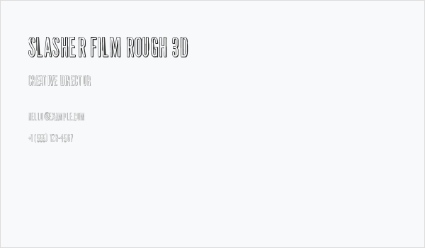 Slasher Film Rough 3D Business Card