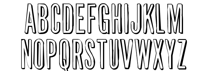 Slasher Film Rough 3D Font LOWERCASE