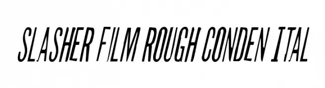 Slasher Film Rough Conden Ital  नि: शुल्क फ़ॉन्ट्स डाउनलोड
