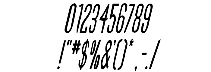 Slasher Film Rough Conden Ital Font OTHER CHARS