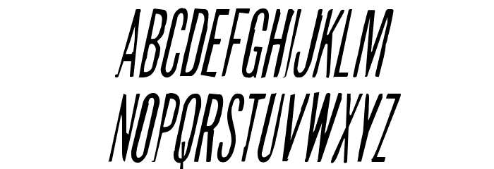 Slasher Film Rough Conden Ital Font LOWERCASE