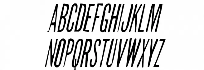 Slasher Film Rough Conden Ital Schriftart Kleinbuchstaben
