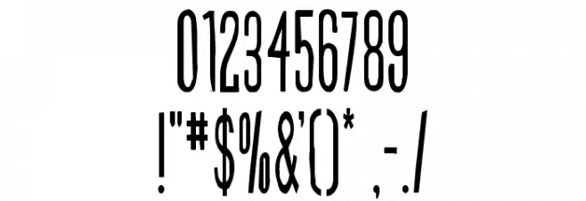 Slasher Film Rough Condensed Font OTHER CHARS