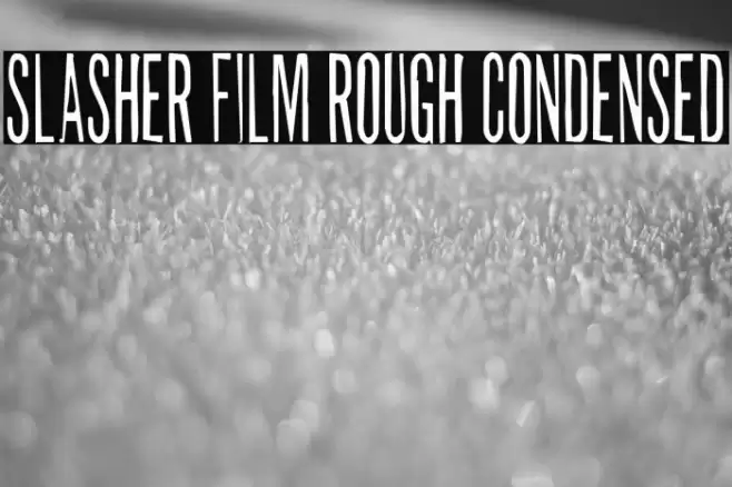 Slasher Film Rough Condensed Font examples