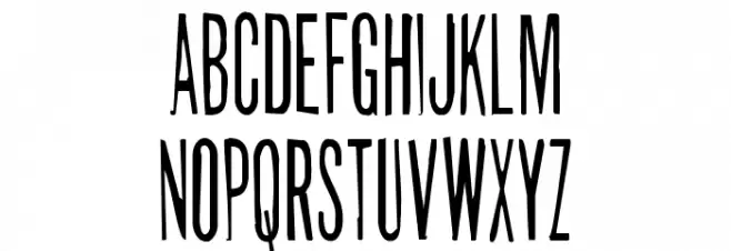 Slasher Film Rough Condensed Font Litere mici