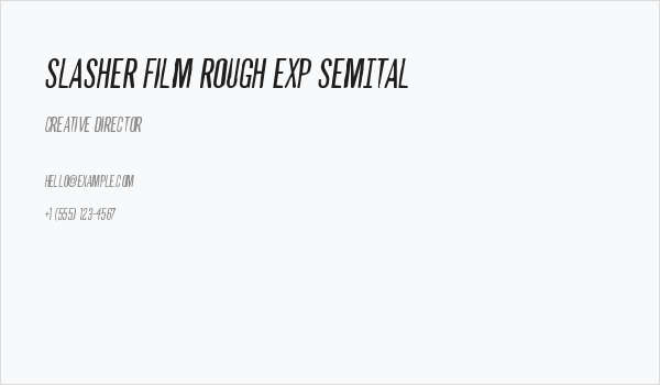 Slasher Film Rough Exp SemItal Business Card