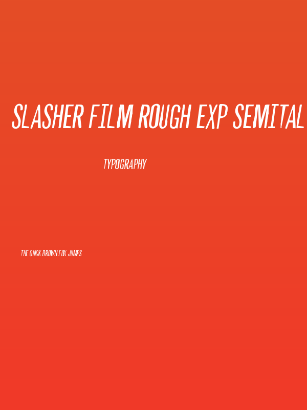 Slasher Film Rough Exp SemItal Poster