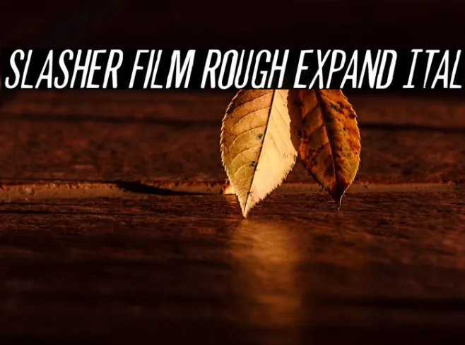 Slasher Film Rough Expand Ital Example 1