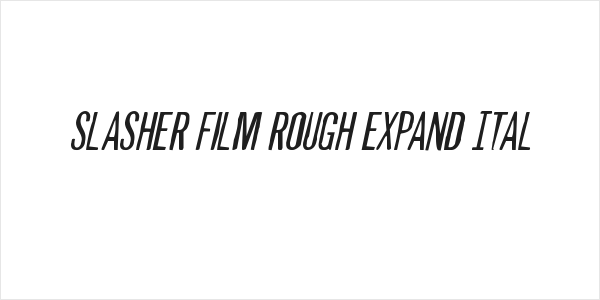 Slasher Film Rough Expand Ital Logo