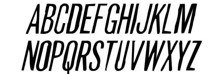 Slasher Film Rough Expand Ital Font LOWERCASE