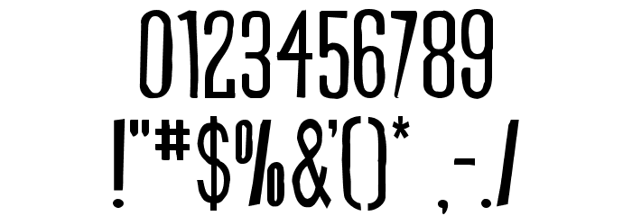 Slasher Film Rough Expanded Font OTHER CHARS