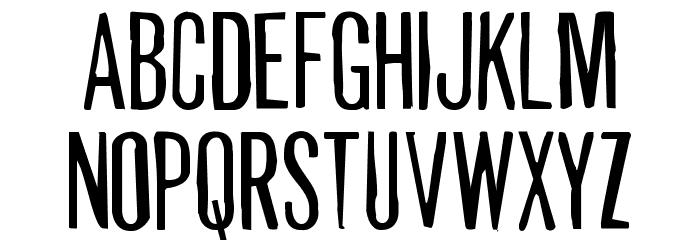 Slasher Film Rough Expanded Font LOWERCASE