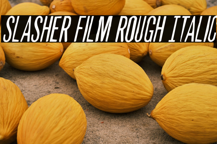 Slasher Film Rough Italic Example 1