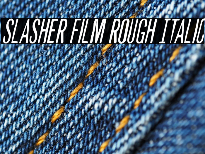 Slasher Film Rough Italic Example 2
