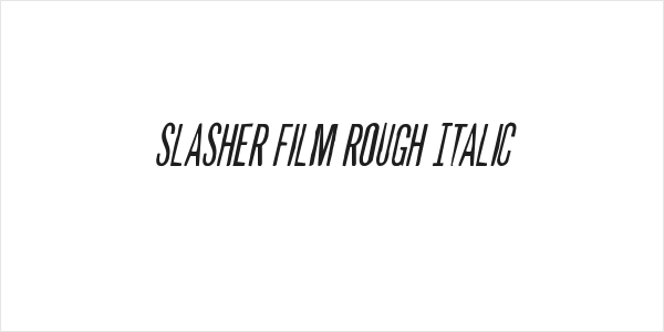Slasher Film Rough Italic Logo