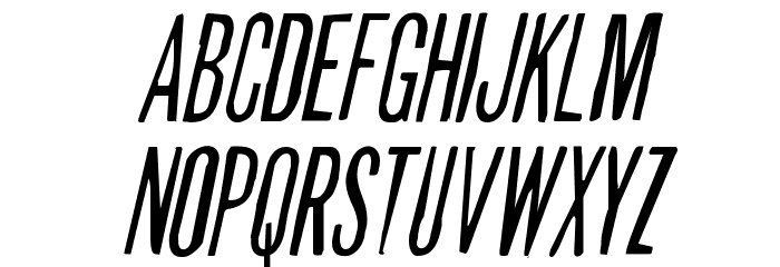 Slasher Film Rough Italic Font LOWERCASE