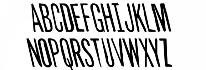 Slasher Film Rough Leftalic Polices MAJUSCULES