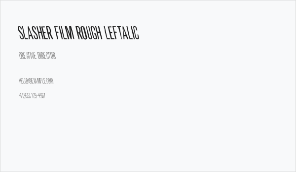 Slasher Film Rough Leftalic Business Card