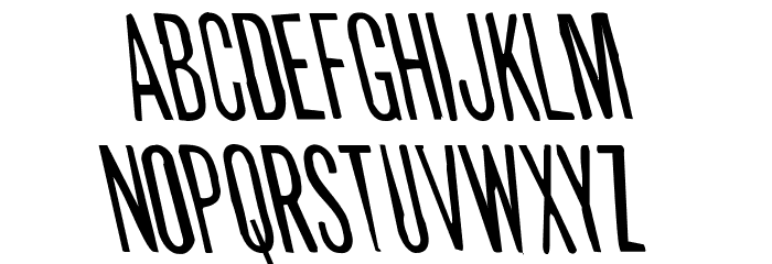 Slasher Film Rough Leftalic Font LOWERCASE