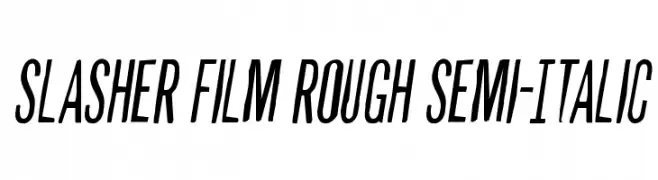 Slasher Film Rough Semi-Italic  Скачать бесплатные шрифты