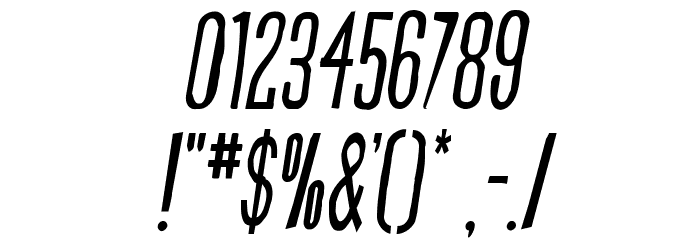 Slasher Film Rough Semi-Italic Font OTHER CHARS