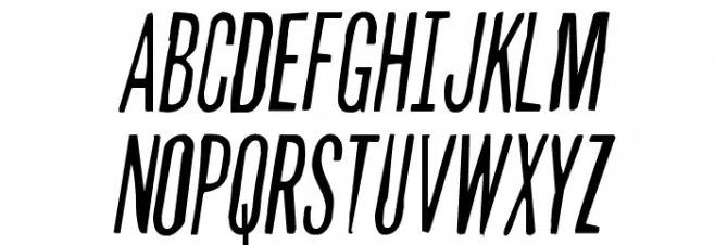Slasher Film Rough Semi-Italic Schriftart Groß