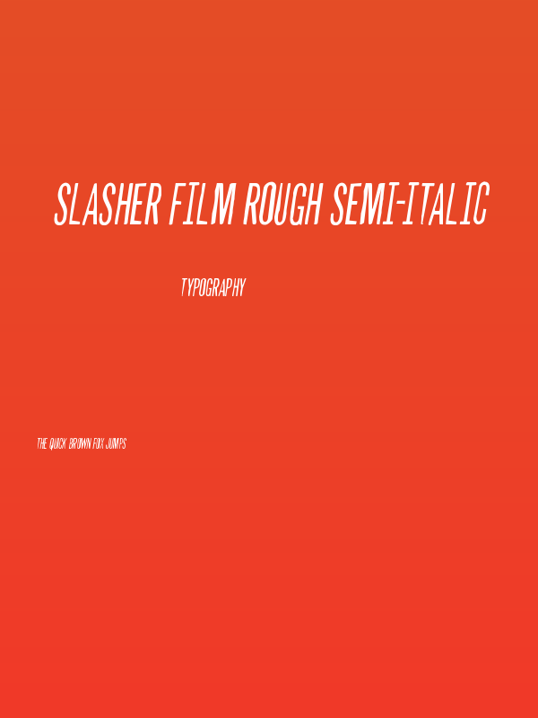 Slasher Film Rough Semi-Italic Poster