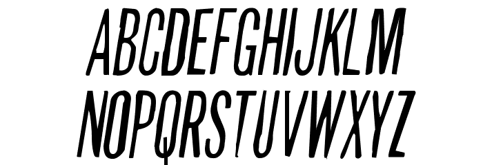 Slasher Film Rough Semi-Italic Font LOWERCASE