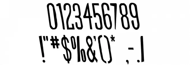 Slasher Film Rough Semi-Leftal Font OTHER CHARS