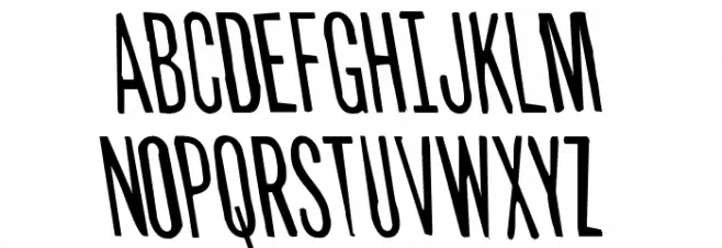 Slasher Film Rough Semi-Leftal 字体 大写