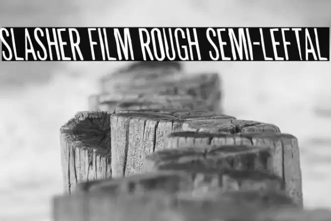Slasher Film Rough Semi-Leftal Font examples
