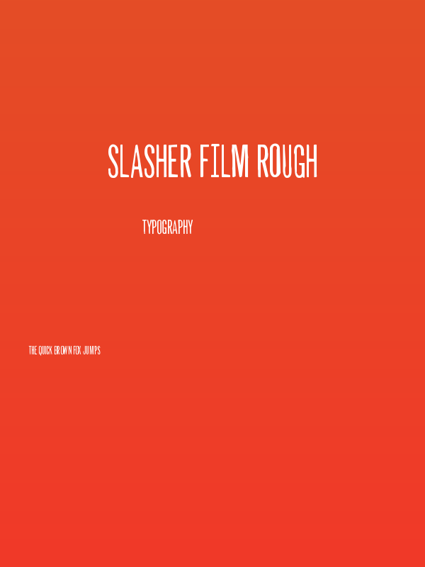 Slasher Film Rough Poster
