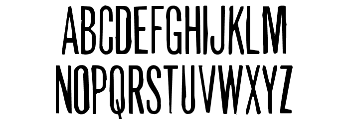 Slasher Film Rough Font LOWERCASE
