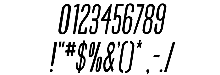 Slasher Film Semi-Italic Font OTHER CHARS