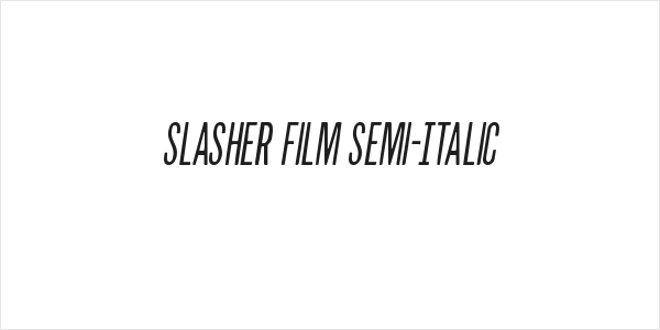 Slasher Film Semi-Italic Logo