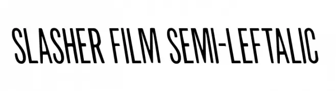 Slasher Film Semi-Leftalic  Скачать бесплатные шрифты