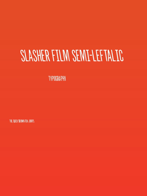 Slasher Film Semi-Leftalic Poster