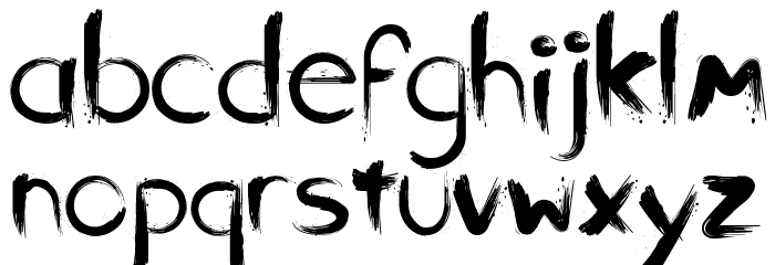 Slasher Font LOWERCASE