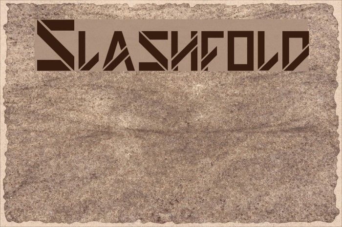 Slashfold Font examples