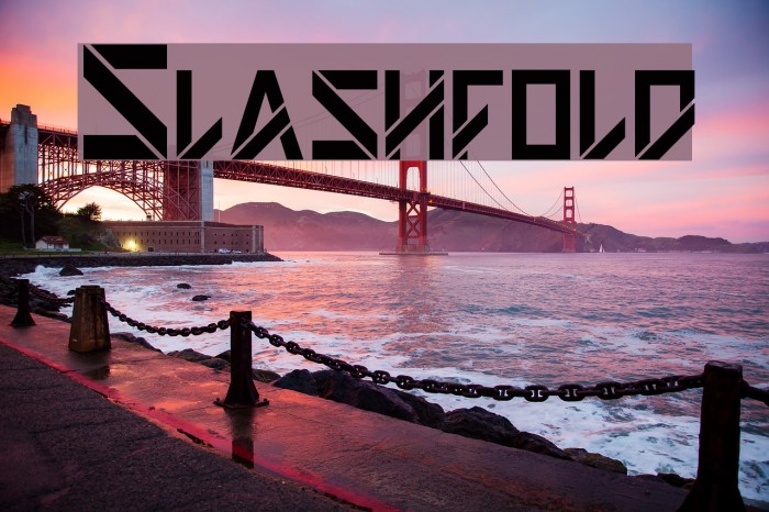 Slashfold Font examples